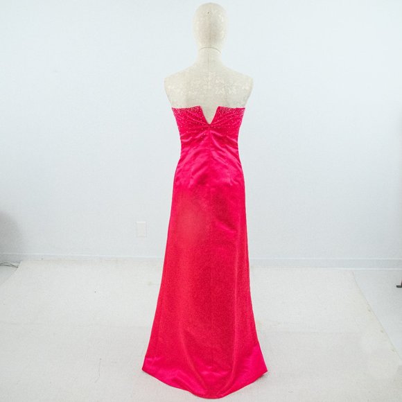 Vintage 80s 90s Barbie S Cutout Formal Gown Dress Pink - Picture 6 of 9